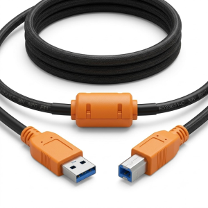USB 2.0 Printer Cable 1.5 Meter, Type-A Male to Type-B Male High Speed Data Transfer Cable for Printer